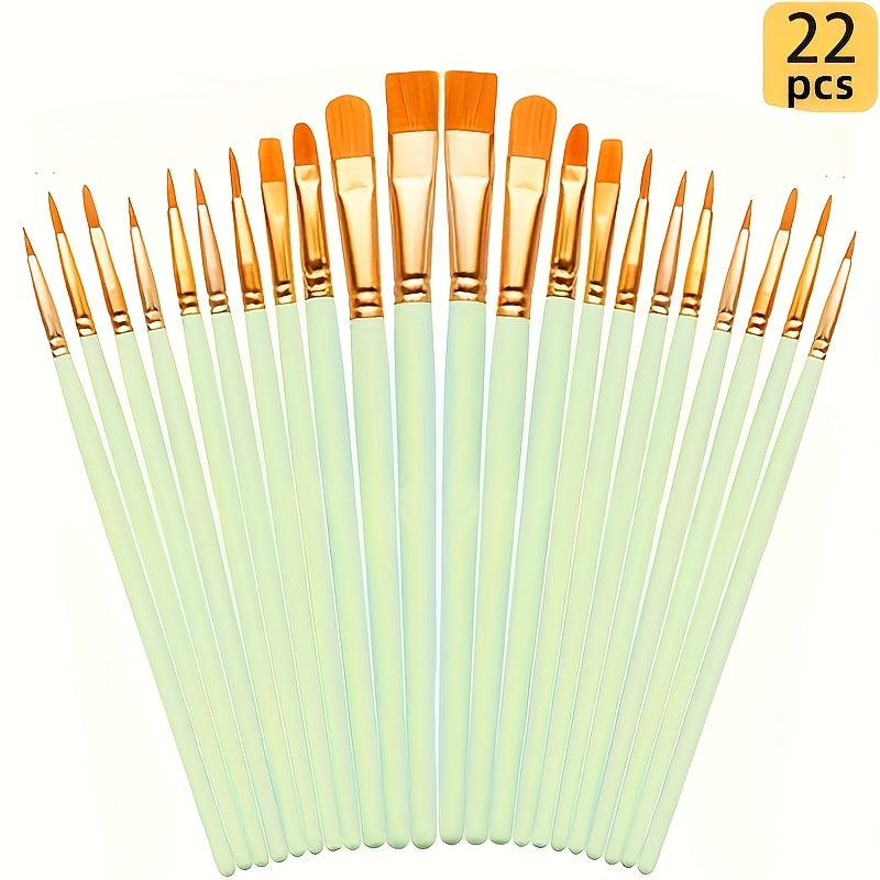Acrylpinsel Set – 22 Pinsel für Glasfarben, DIY & Bastelprojekte
