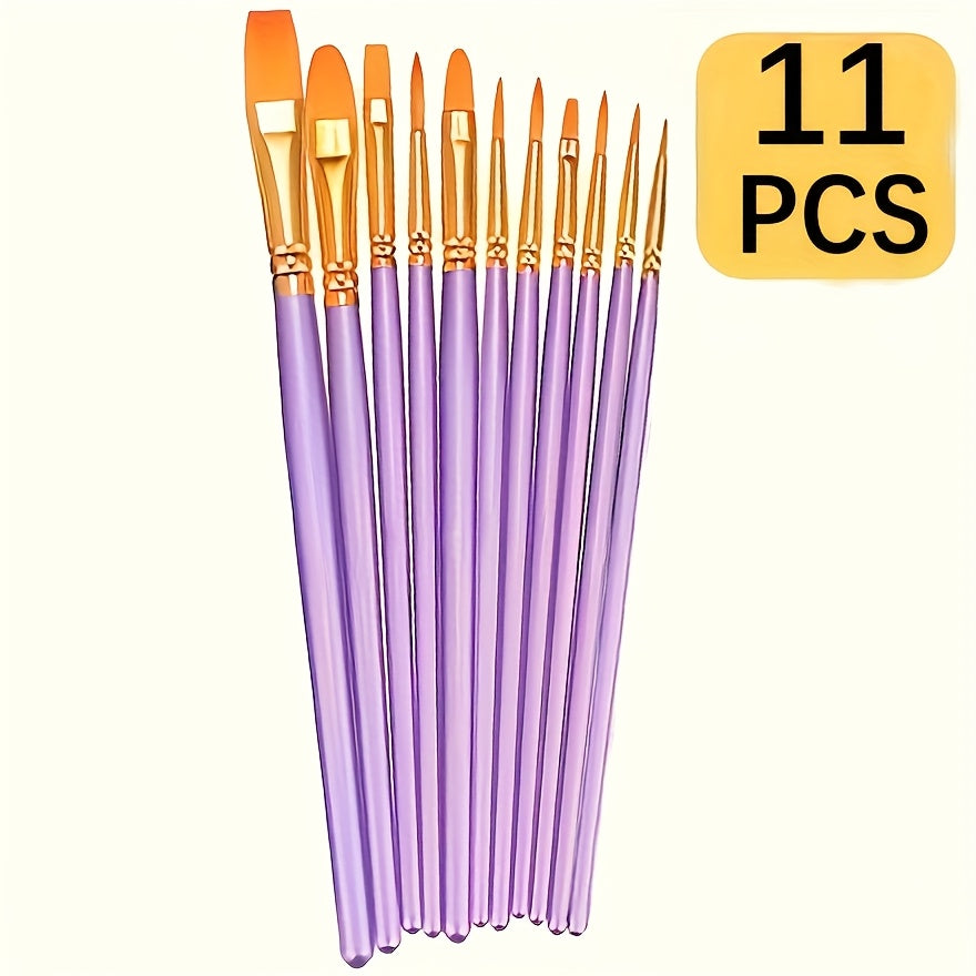 Acrylpinsel Set – 11 Pinsel für Glasfarben, DIY & Bastelprojekte