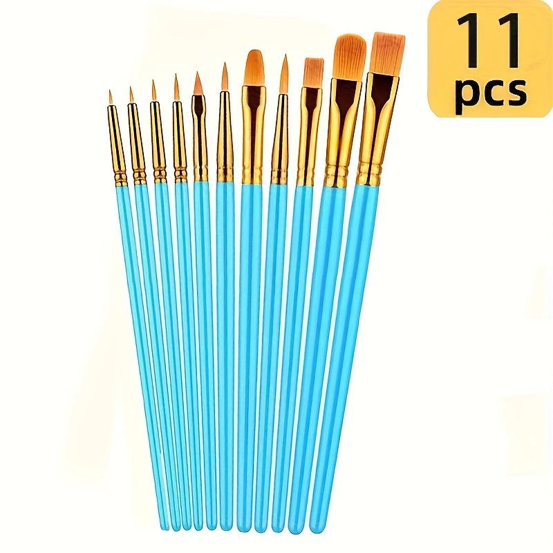 Acrylpinsel Set – 11 Pinsel für Glasfarben, DIY & Bastelprojekte
