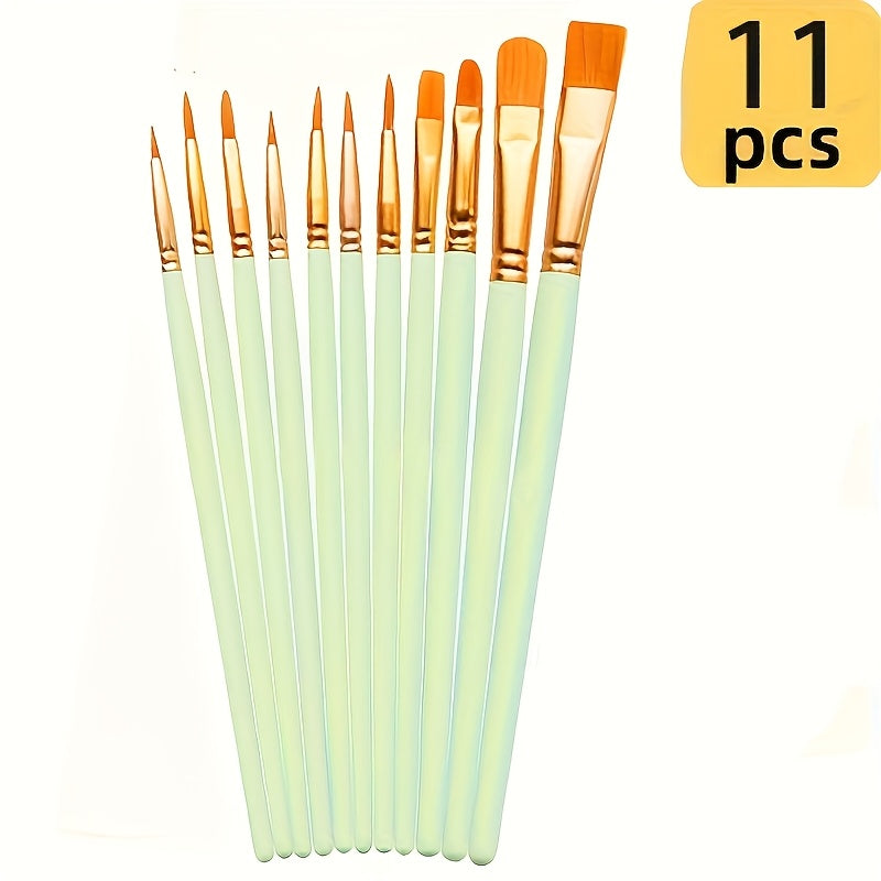 Acrylpinsel Set – 11 Pinsel für Glasfarben, DIY & Bastelprojekte