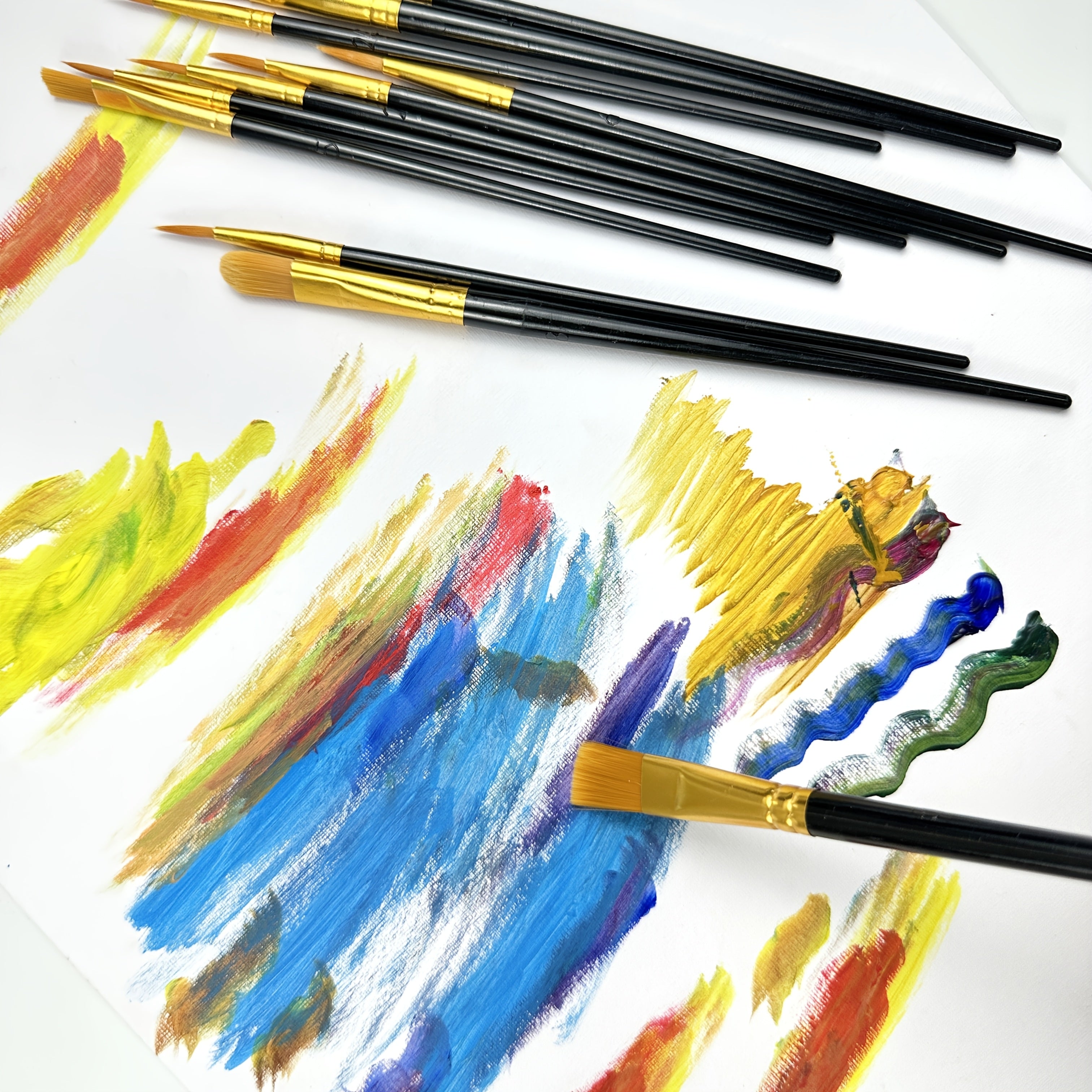 Acrylpinsel Set – 11 Pinsel für Glasfarben, DIY & Bastelprojekte