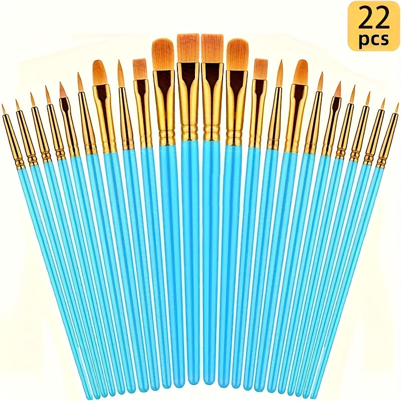 Acrylpinsel Set – 22 Pinsel für Glasfarben, DIY & Bastelprojekte