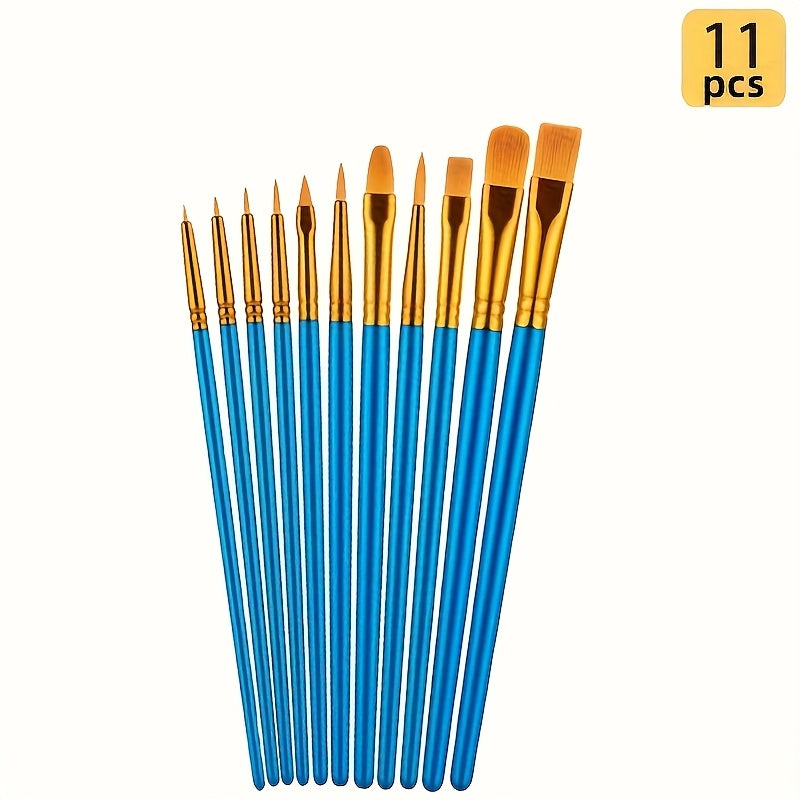 Acrylpinsel Set – 11 Pinsel für Glasfarben, DIY & Bastelprojekte