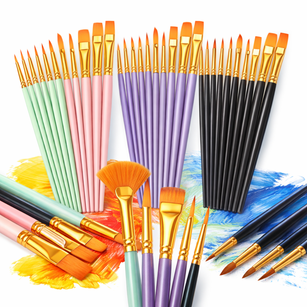 Acrylpinsel Set – 22 Pinsel für Glasfarben, DIY & Bastelprojekte