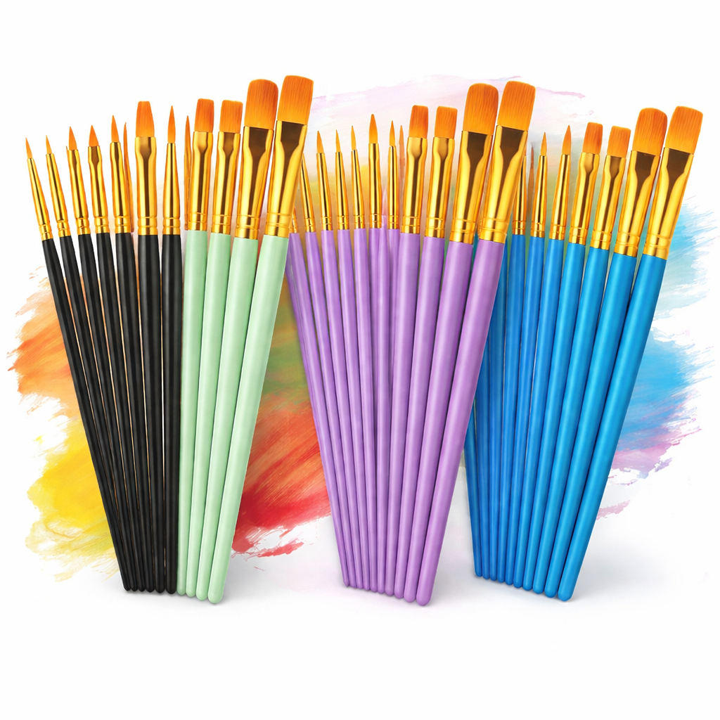 Acrylpinsel Set – 11 Pinsel für Glasfarben, DIY & Bastelprojekte