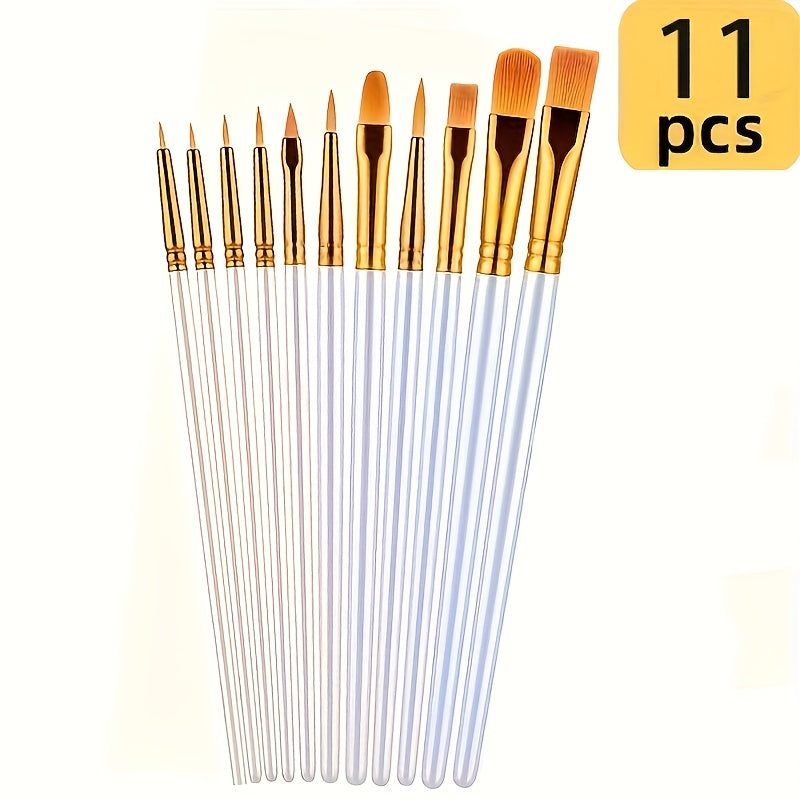 Acrylpinsel Set – 11 Pinsel für Glasfarben, DIY & Bastelprojekte