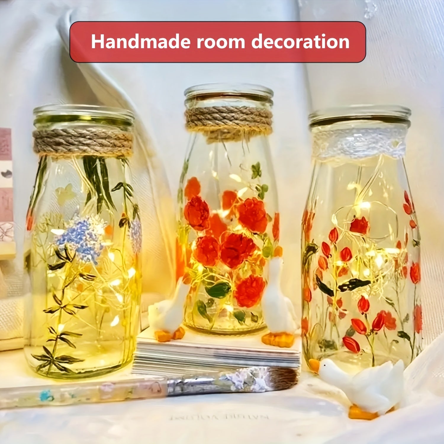 Glasmalfarben Set – 12 leuchtende Farben für kreative DIY-Gläser (je 6 ml)